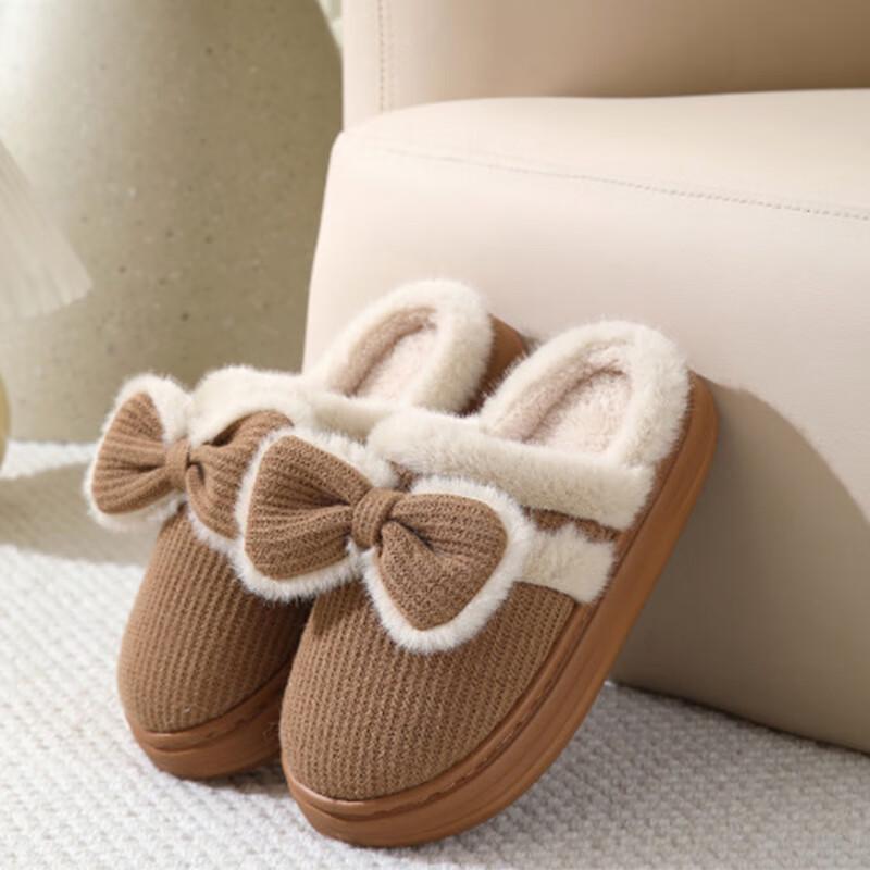 

Милые плюшевые тапочки для пары на осень/зиму