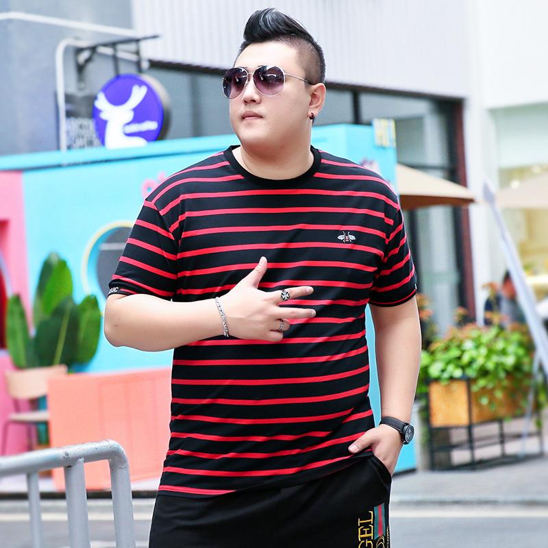 Men's Plus Size Big Tall Black T-Shirt Summer Oversized Cotton Tee 2XL-7XL