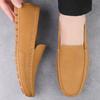 Fashion Fashionable Leather Bean Shoes Men's Business Office Commuting Flats Loafers Low Cut Slip-on Soft and Comfortable Driving Shoes