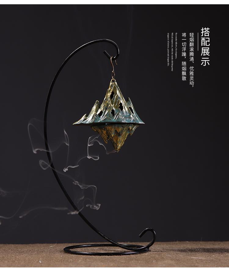 

Xiangyun Backflow Incense Burner Zen Iron Art Hanging Incense Holder Creative Christmas Gifts OUDH Cone Censer for Home Decor