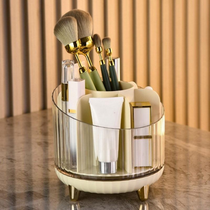 Stylish Cosmetic Holder Rotatable Makeup Storage Case Space Saving Organizers Home Accessory for Beauty Products