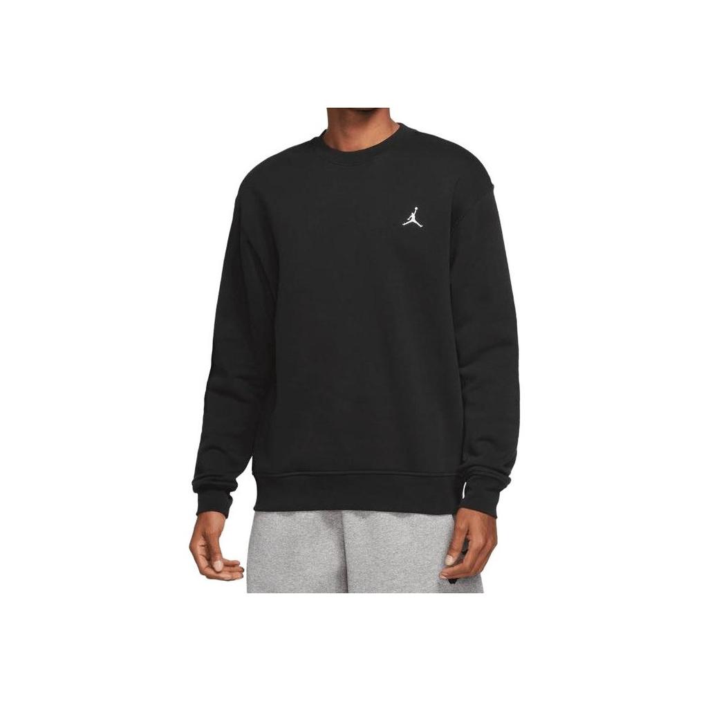 Jordan Moletom Masculino de Lã Solto com Gola Careca e Logo de Cor Sólida Preto FJ7777-010