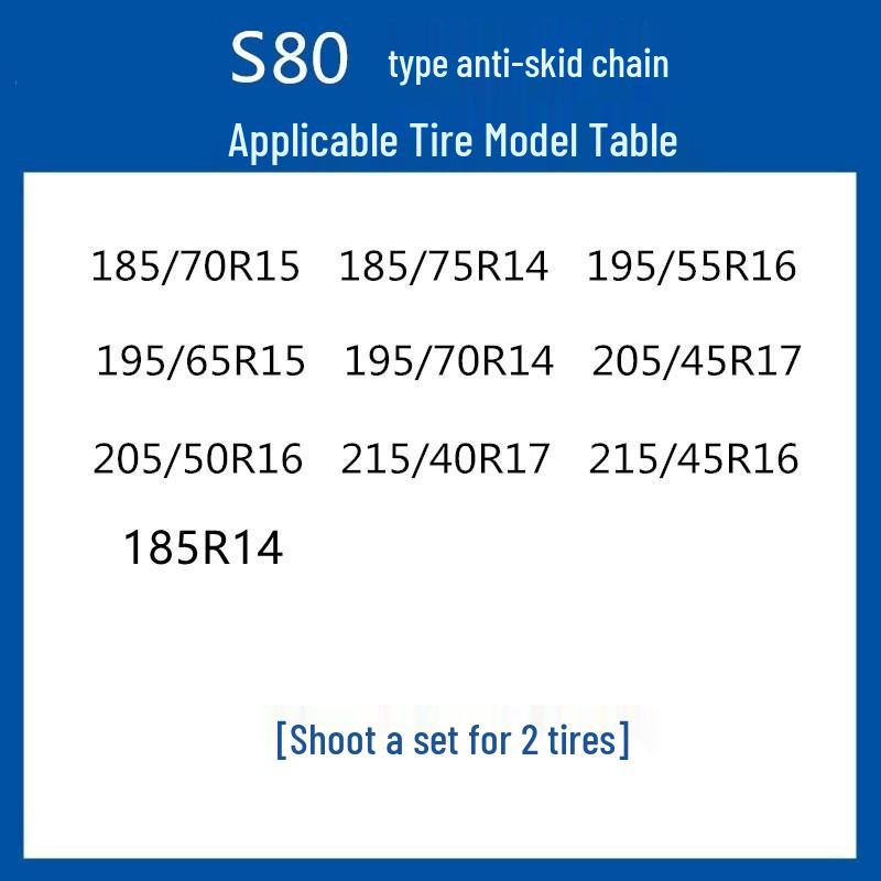 Verdickte Anti-Rutsch-Schneeketten für Limousinen, Minivans und Geländewagen