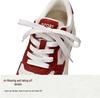 Autumn 2025 Women's Genuine Leather White Sneakers - Round Toe, Low Top, Soft Sole, Non-Slip, Casual 