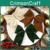 Tree Plush Christmas Bow Decor With Solid Color Design For Holiday Pack 12 Of