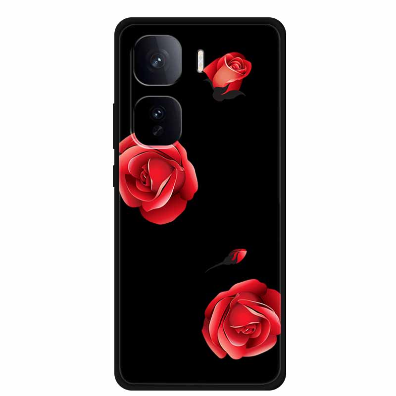 Black Silicone Case For Vivo iQOO Neo 10 Pro Plus Case Cartoon Coque Soft Back Cover For Vivo iQOO Neo 9s Pro Plus Case Funda