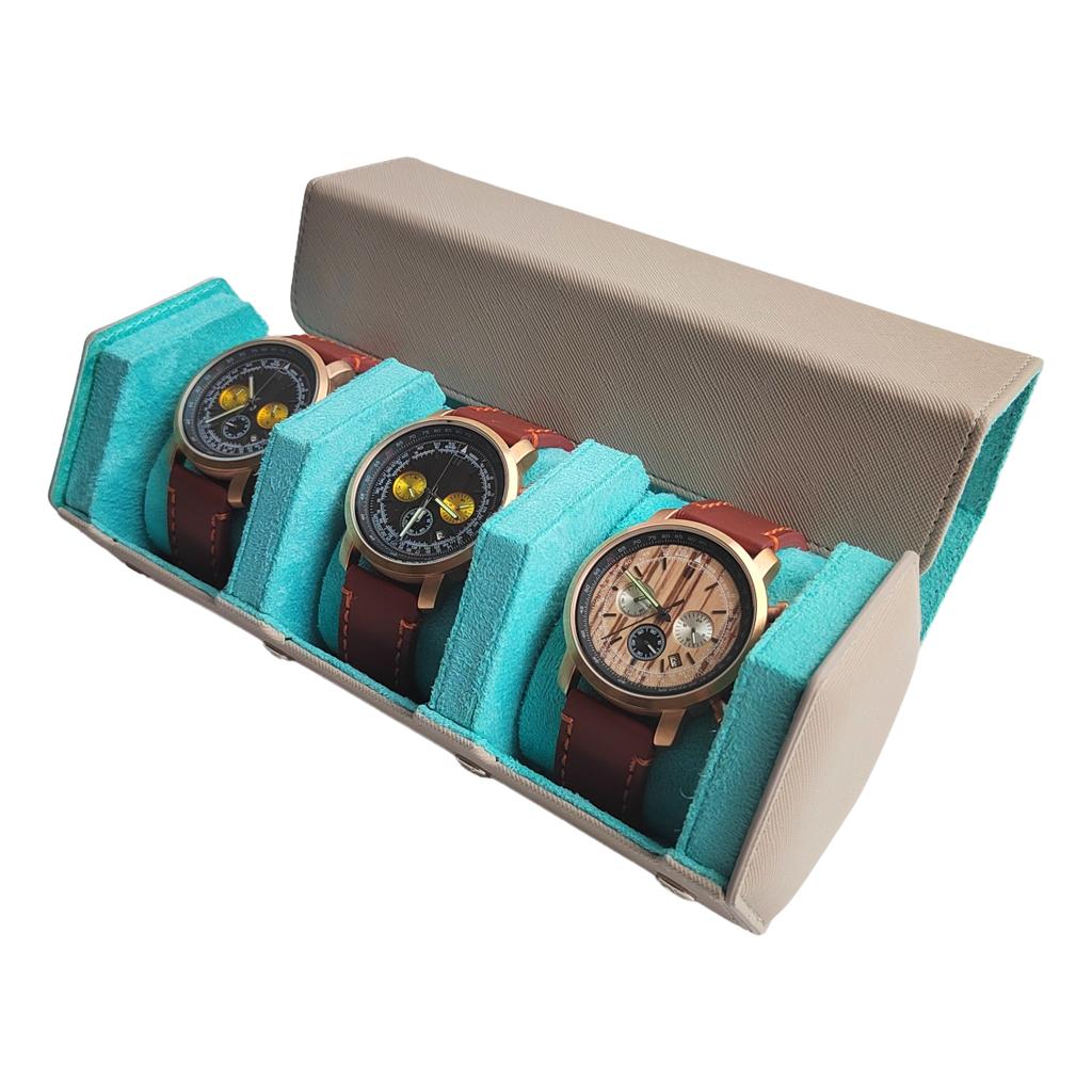 1/2/3 Sleuven Horlogeroller Reiskoffer Draagbare Vintage Leer Horloge Display Case Opbergdoos Horloge Organizers Mannen Kerstcadeau