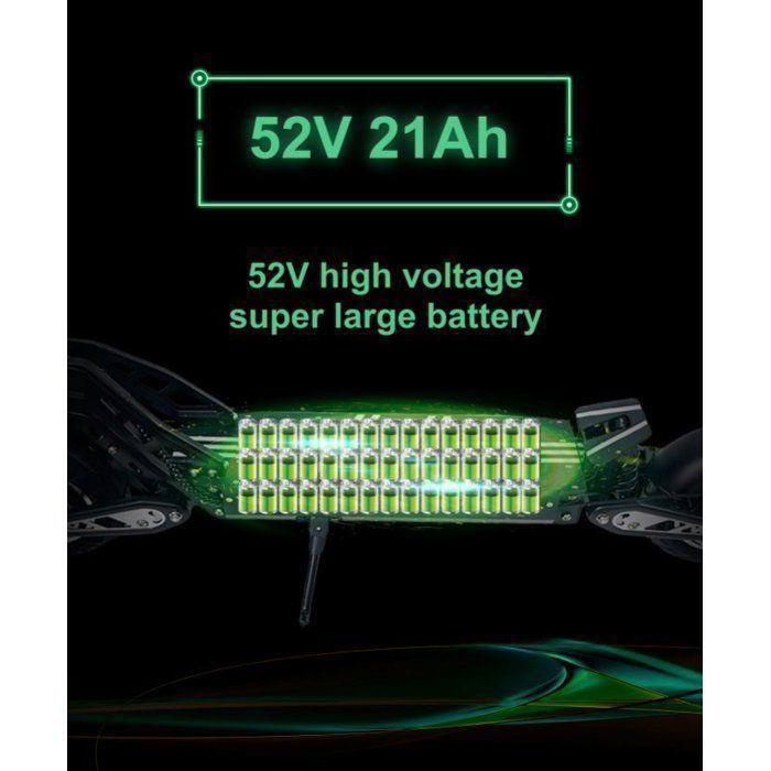 Trottinette Électrique Pliable - DriveTron DT10 - Moteur 3300W - Batterie 52 V 20,8 Ah - Autonomie 65-75 Km - Orange - Double Moteur