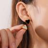 Gold Irregular White Shell Love Stud Earrings Simple Ins Wind Heart Earrings