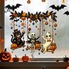 Waterproof PVC Seasonal Decals Halloween Window Clings, Static Decals, Removable Festive Wall Stickers, Durable Glass Art Supplies Animals/Ghost