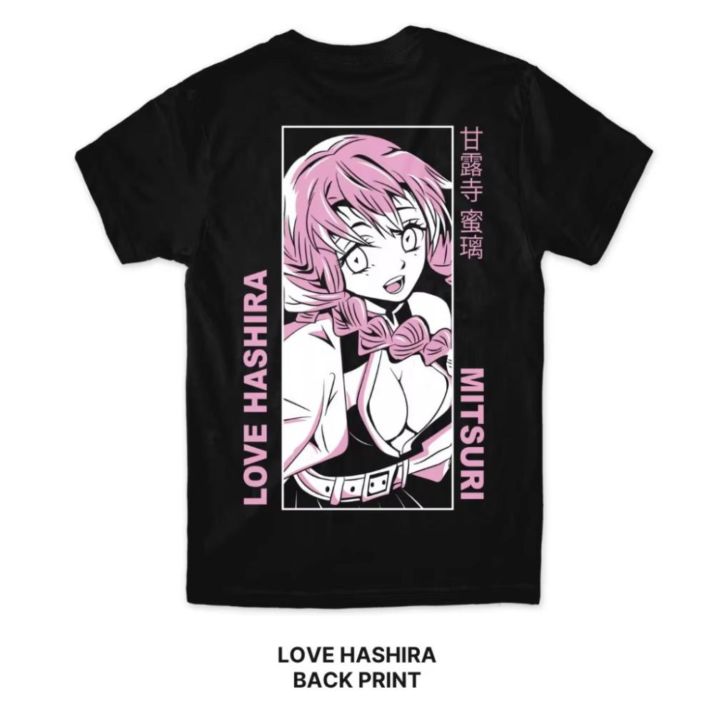 Demon Slayer Hashira Series T-Shirt Manga Anime Black Front Print Crafter Tshirts Men Short-sleeved Women Anime Graphic Kids Tee