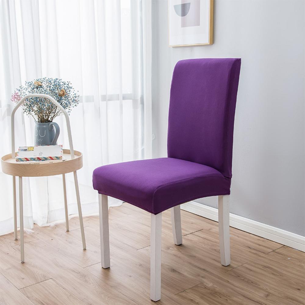 Elastic Cushion Cover Pure Color Chair Slipcover High Quality Dining Chair Cover
