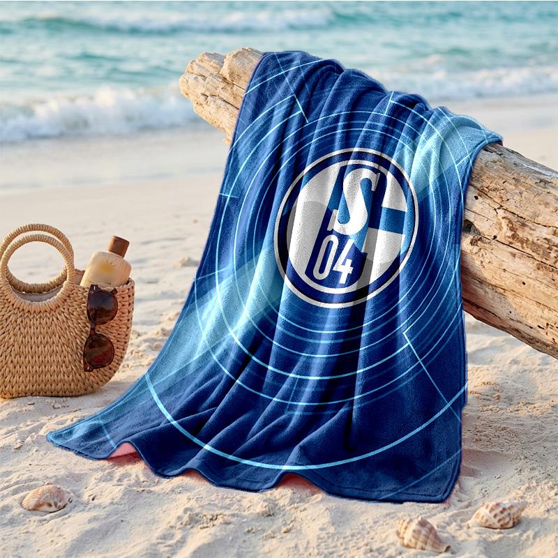 Asciugamano da Spiaggia Morbido Asciugatura Rapida Tema Schalke 04?Asciugamano Asciutto Per Vacanze Estive Al Mare Nuoto