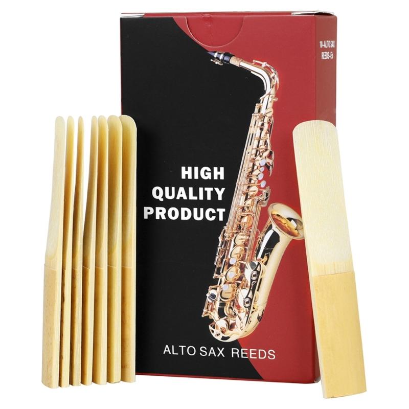 

10pcs Altos Saxophone Reed Altos Eb Saxophone Instrument Accessories Reed for Clear and Rich Tone 1
