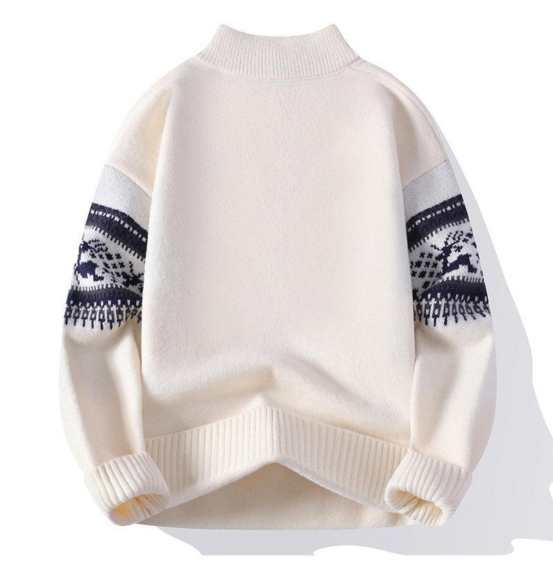 Zútulněte se Pánský pulovr se čtvrtinovým zipem Ležérní pletený polo svetr na zip Ženy Muži Unisex Ladící párové ošklivé vánoční svetry