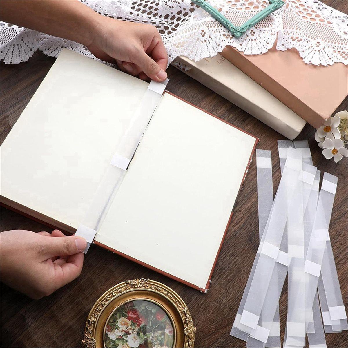 

50 Pcs Book Binding Glue Strips, 0.98 Inches Hot Melt Adhesive with Mesh Backing for Diverse Binding Needs China Mainland