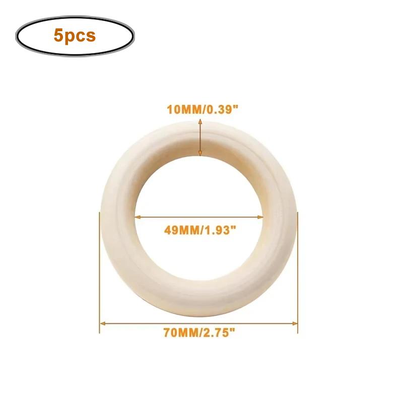 15-100mm Natural Unfinished Solid Wood Rings Smooth Wood Circles for DIY Craft, Ring Pendant Connector, Jewelry Making and Decor