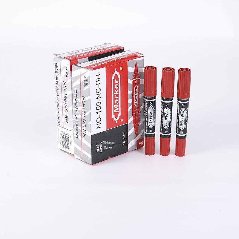 150 Double-Ended Oil-Based Marker Pens with Large Tips - Available in Square and Round Styles