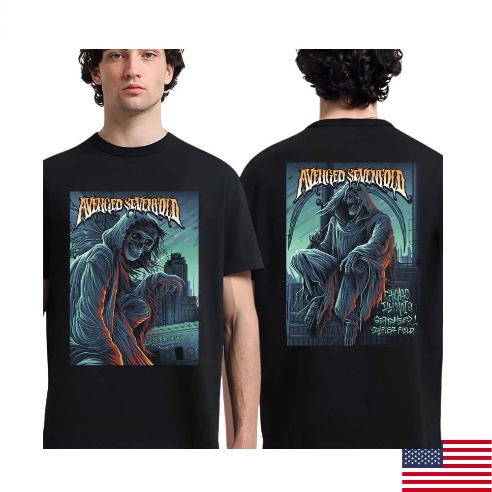 

Avenged Sevenfold Chicago 2025 Soldier Field Concert Tour Music Band T-Shirt S