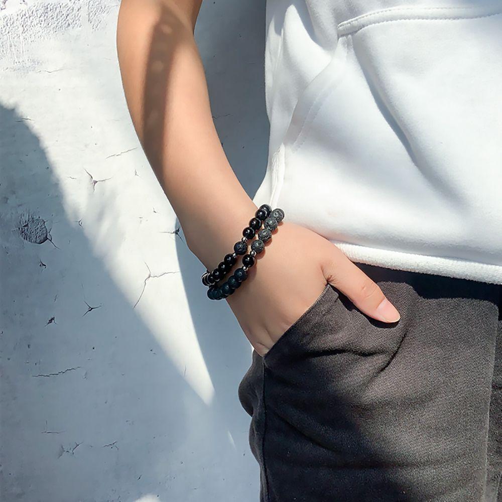 Friend Love Heart Shape Fashion Accessories Stone Beaded Bracelet Couple Bracelet Magnet Wristband