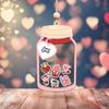 Wooden Love Bottle Hanging Ornament Valentine's Day Love You Bottle Decoration Handmade Car Rearview Mirror Hanging Decor Pendant