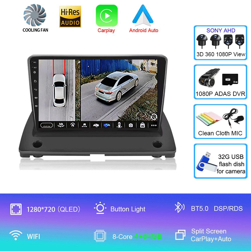 For VOLVO XC90 2004-2013 2 Din Android 14 Car Radio 2din Multimedia Video Player GPS Navigation Carplay WIFI HIFI DSP