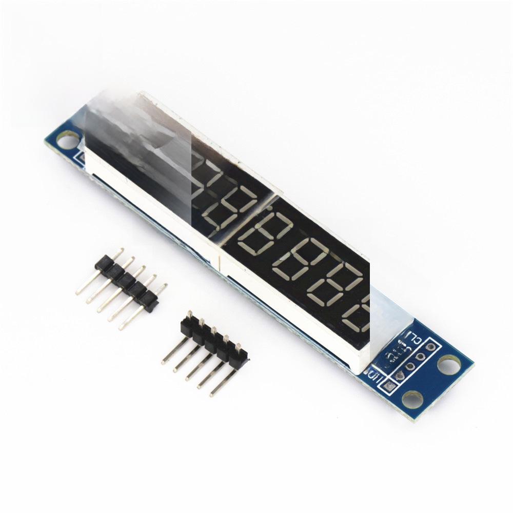 MAX7219 8-bit LED Display Module: Cascaded Serial Control via 3 IO Ports