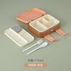 Kids Cartoon Double-Layer Bento Box Microwave-Safe Lunch Container With Utensils Portable Food Storage