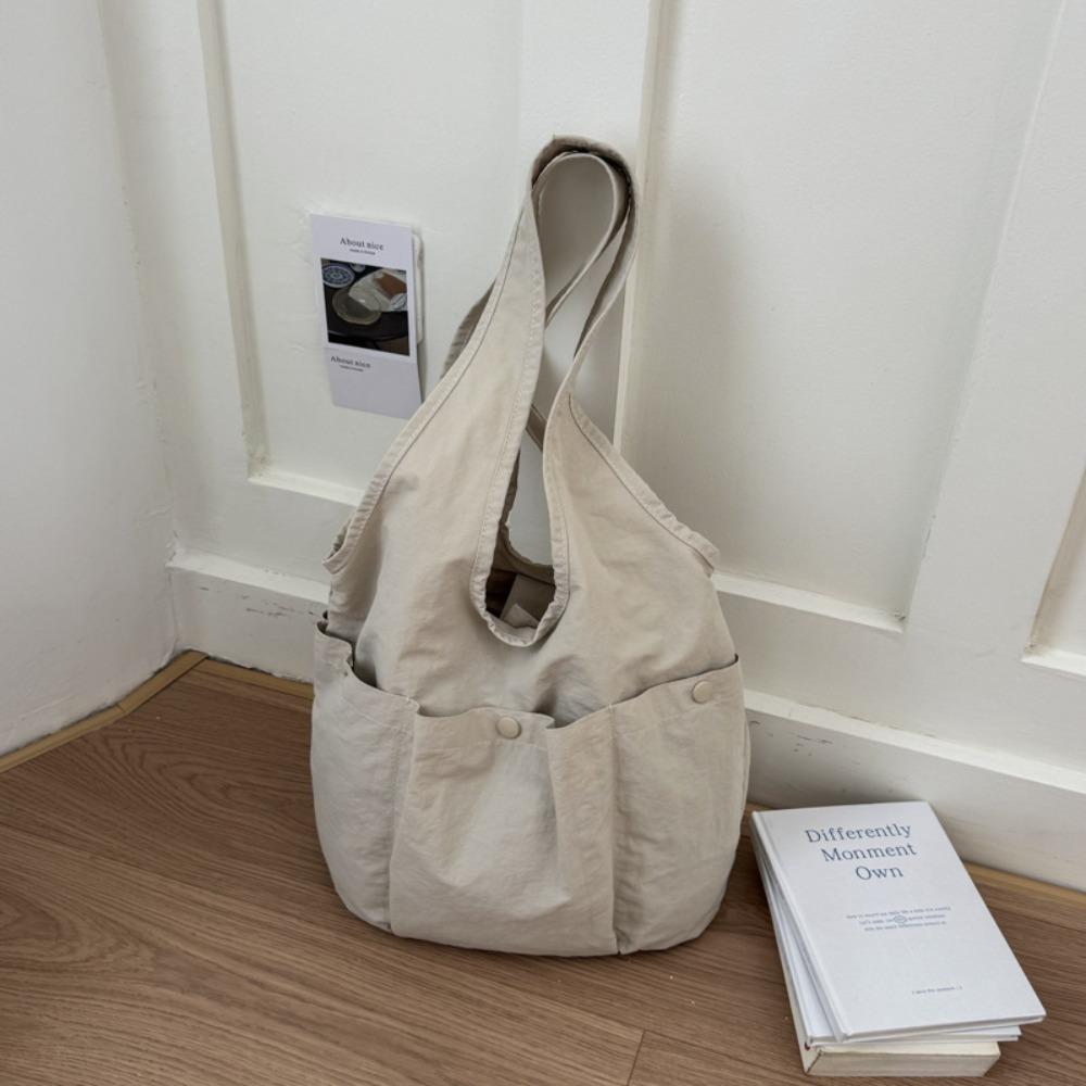 

Large Capacity Sport Tote Bag Quick-dry Multi-pouch Tote Bag All-match Nylon Shoulder Bag Male бежевый