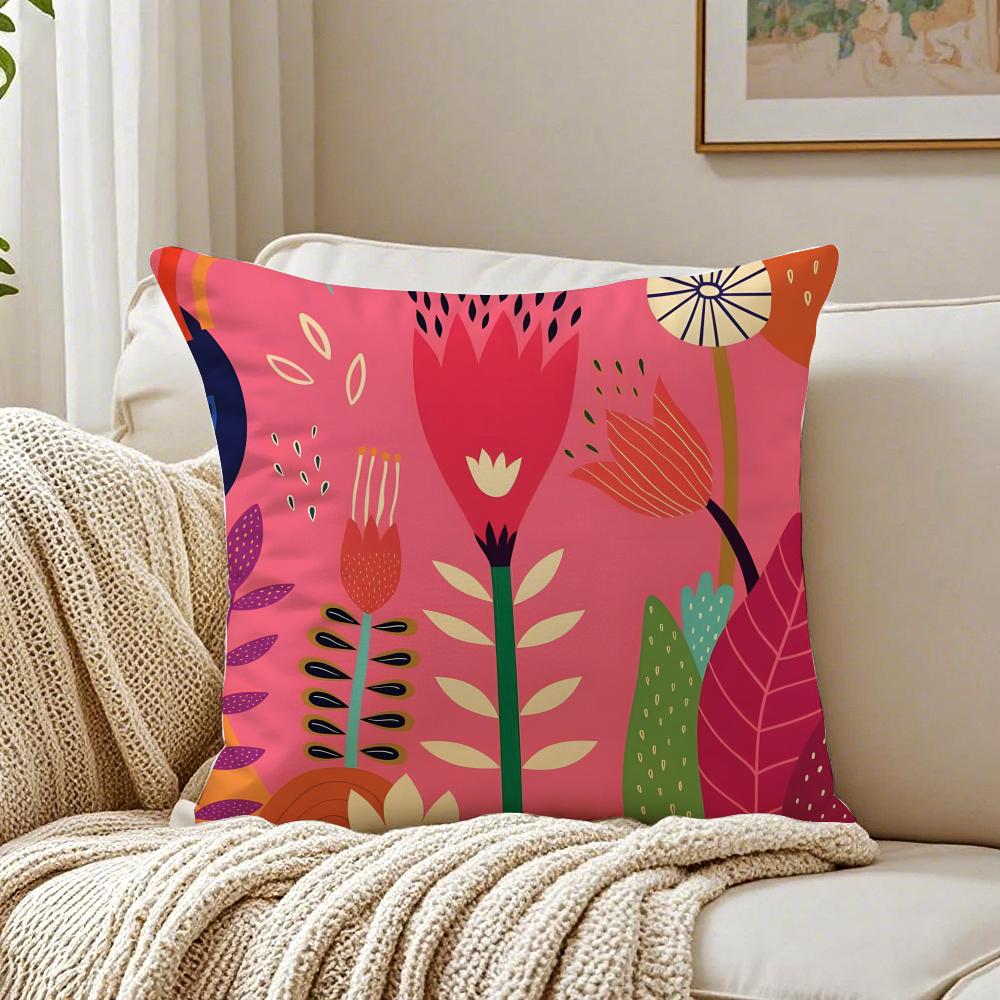 Flowers Market Pillow Wall Art Decor Cushion Cushion Cover Pillowcase Antidustmite living Room Sofa Decor Cushion Room