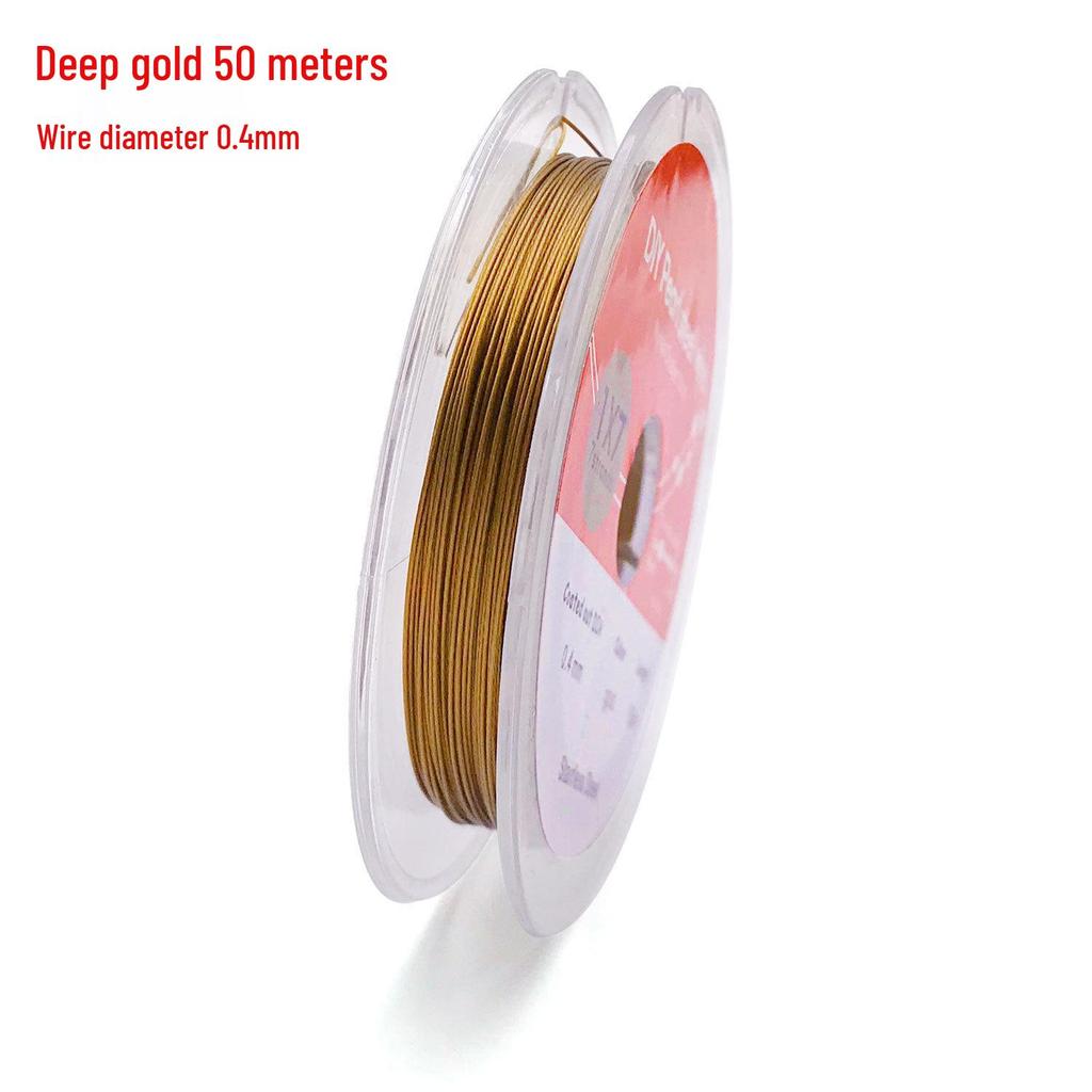 Korean 304 Stainless Steel Gold Silk Beading Wire for Jewelry DIY Crafts