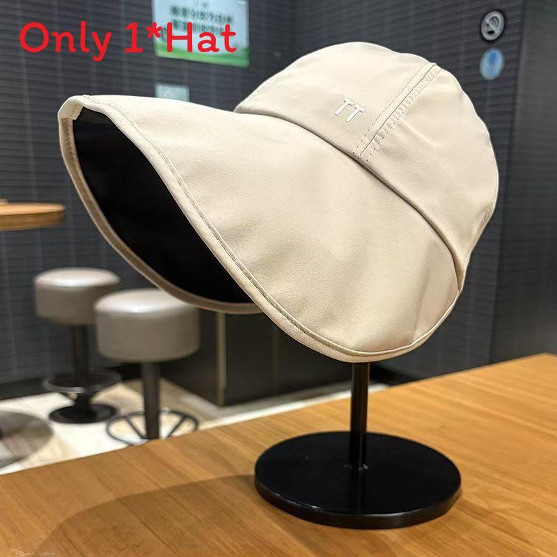 Sonnenschutzkappe für Damen mit breiter Krempe Faltbar Polyester Sommerhut