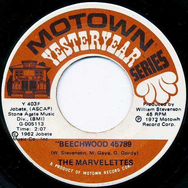 

7inch Record MARVELETTES - Beechwood 45789 / Playboy Y403F MOTOWN 1972 US Rock Used