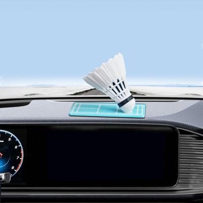 DYS Rotating Car Badminton Ornament with Swivel Mechanism, Shuttlecock Dashboard Decoration for Interior, Gift Sports Lovers