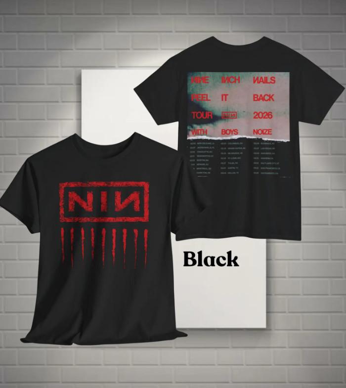 Apparel Concert Tour 2026 Nine Inch Nails Merch amp Gift Fans NIN Unisex T-Shirt XXXL