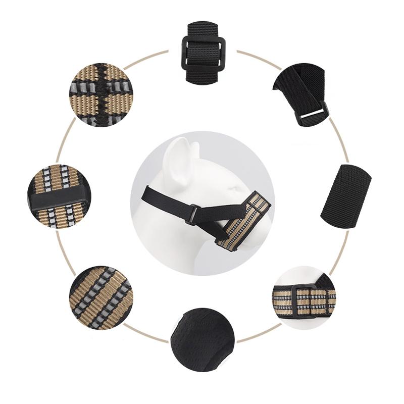 Reflective Tactical Muzzles for Medium Large Dogs Leads for Anti Barking Training Rope Guide Pet Mouth Cover Accessories