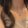 Mobius Loop Three-Second Heartbeat Necklace For Women Ethereal Light Luxury Minimalist Delicate Adjustable Collarbone Chain