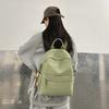 College style schoolbag female college student simple solid color large capacity commuter backpack lightweight versatile high school backpack