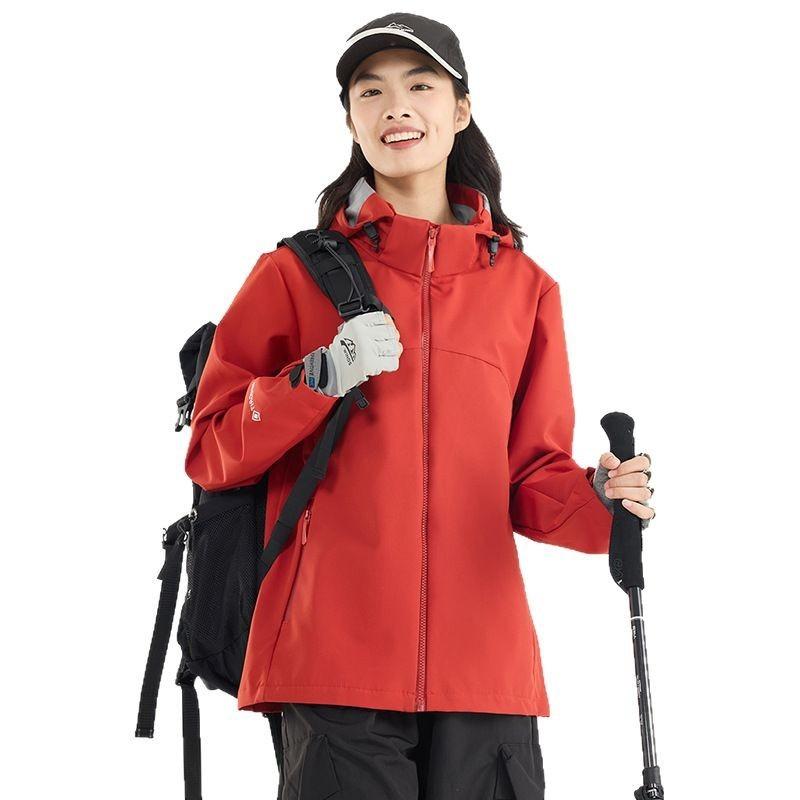 New jacket women's single-layer water-proof men's outdoor windproof jacket hooded spring coat