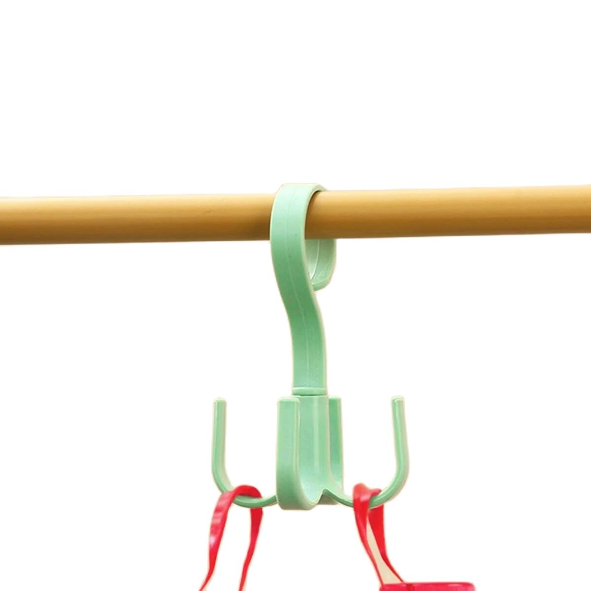 

1 creative multifunctional rotating four claw hook for clothes, hats, scarves, wardrobes, storage racks, doorways