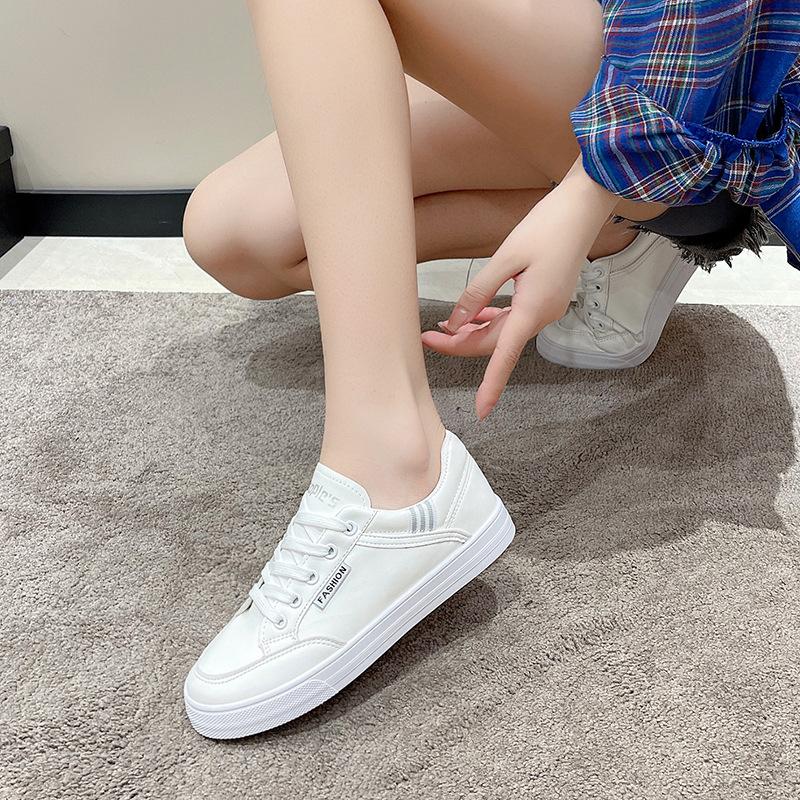 Bílé boty Dámské Všestranné Nové Dámské Obuv Jaro Léto Ležérní Všestranné Trendy Obuv Prodyšné prkno Obuv Dámské Obuv