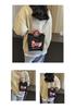 Korean Embroidered Dachshund Cartoon Women's Fashion Handbag - Versatile Color Block Shoulder and Crossbody Bag