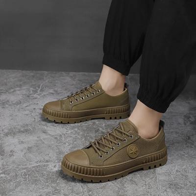 Men Canvas Shoes Soft Soled Driving Shoes for Men Lace Up Working Flats Classic Male Vulcanized Shoes Big Size44 Zapatos Hombres
