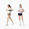 Li Ning Fitness Series UV Resistant Sun Protection Ice Feel Comfortable Loose Round Neck Regular T-Shirt Women tops ATSW186-2