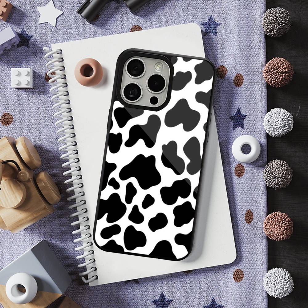Cute Cartoon Print Cow For iPhone 12,14,11,15,13,16,17,For Magsafe,Plus,Mini, Pro,Max,Magnetic Wireless Charging Case