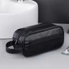 Men's Storage Bag Organizer Travel Business Trip Outdoor Toiletry Bag PU Portable Handheld Cosmetic Bag Large Capacity