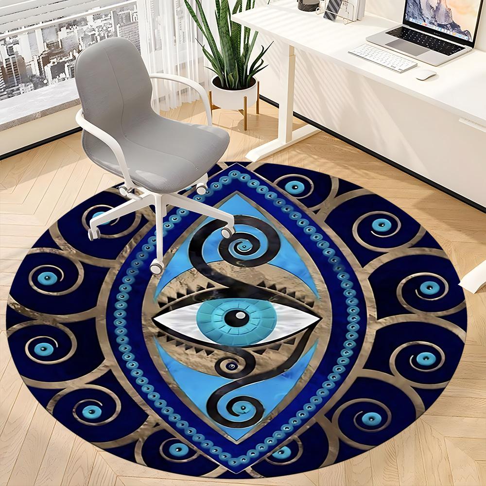 1 Stück EYE ART Stuhl Teppich für Büro, Innenbereich Rutschfest Waschbar Teppich, Weiche Bequeme Matte Für Büroraum yy250930072