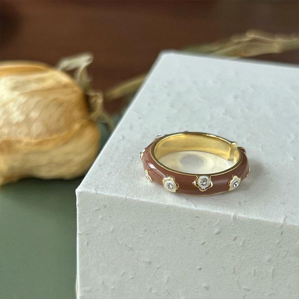 Elegant Cuff Ring Temperament Rabbit Design Opening Ring Personality Valentine's Day Gift  Women