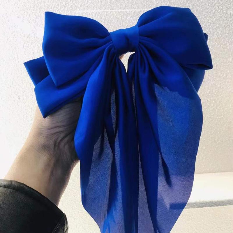 Bow hairpin ribbon hair accessories Korean temperament hair girl top clip headdress.