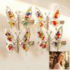 4Pcs Alloy Butterfly Hair Clip Beaded Butterfly Hairpin New Butterfly Hair Barrette  Women Styling